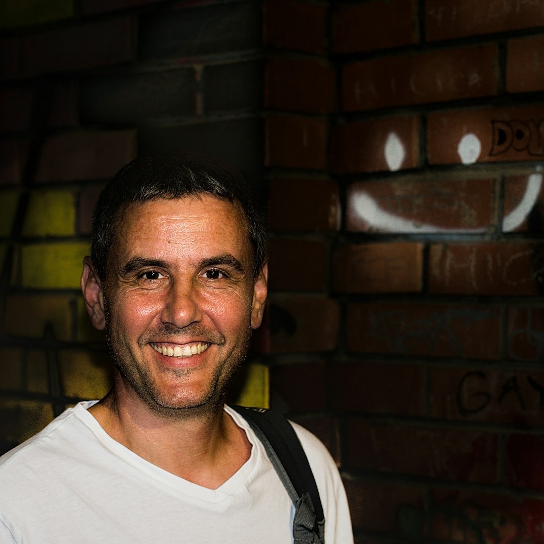 Brazilian man portrait smiling warmly